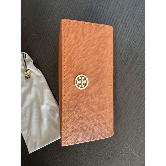 Tory Burch Large Orange Case for Glasses or Sunglasses - Authentic - Picture 2 of 5